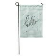 thumbnail image 1 of JSDART Goodbye Brush Pen Hello Lettering in The Light Turquoise Say Hand Welcome Garden Flag Decorative Flag House Banner 28x40 inch, 1 of 2