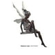 thumbnail image 4 of Escultura De Hadas Decorativa Escultura de hada de las flores para patio, paisajismo, resina, Turek, estatua sentada (negro), 4 of 5