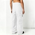 thumbnail image 4 of Mlzmgr Cargo Pants for Men Casual Athletic Outdoor Hiking Pants Wide Leg Baggy Drawstring High Waist Pants with Pockets(X-Large,White), 4 of 8