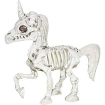 Unicorn Halloween Skeleton Decoration Tabletop Indoor Outdoor Decorations, Creepy Posable Figurine, 7 Inches