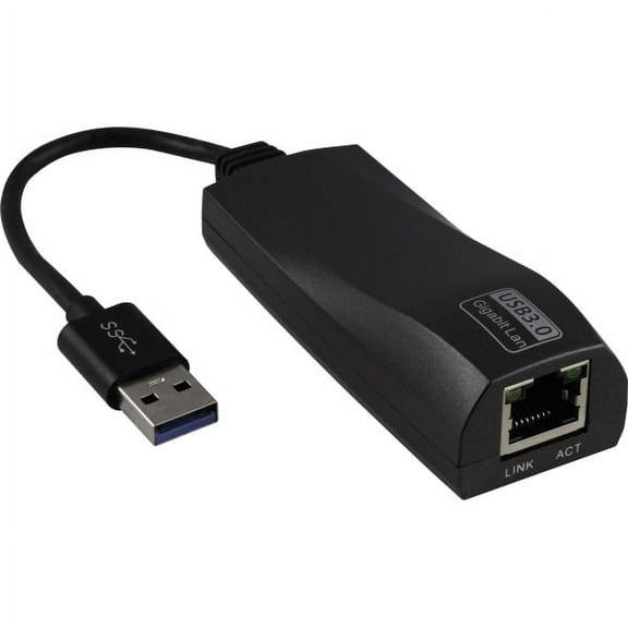 ATIVA High-Speed USB 3.0 to Ethernet Adapter, Male USB-A to Female RJ45, 1000 Mbps, Model 27563