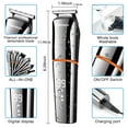 thumbnail image 3 of PRITECH Beard Trimmer for Men, 6 in 1 Hair Clippers Kit, Precision Cordless Grooming Set Waterproof IPX6 for Beard, Hair, Body, Nose, Ear, with Foil Razor (Silver), 3 of 8