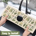 thumbnail image 5 of Kitchen Sink Splash Guard Faucet Mat 15" X 5.5" Floral Absorbent Fast Drying Mat Faucet Draining Mat Sink Splash Guard Behind Faucet Drip Catcher for Kitchen Bathroom, 5 of 6