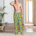 thumbnail image 5 of Uemuo Lemon Pattern Men's Wide Leg Palazzo Lounge Pants with Pockets Light Weight Loose Comfy Casual Pajama Pants-Medium, 5 of 9