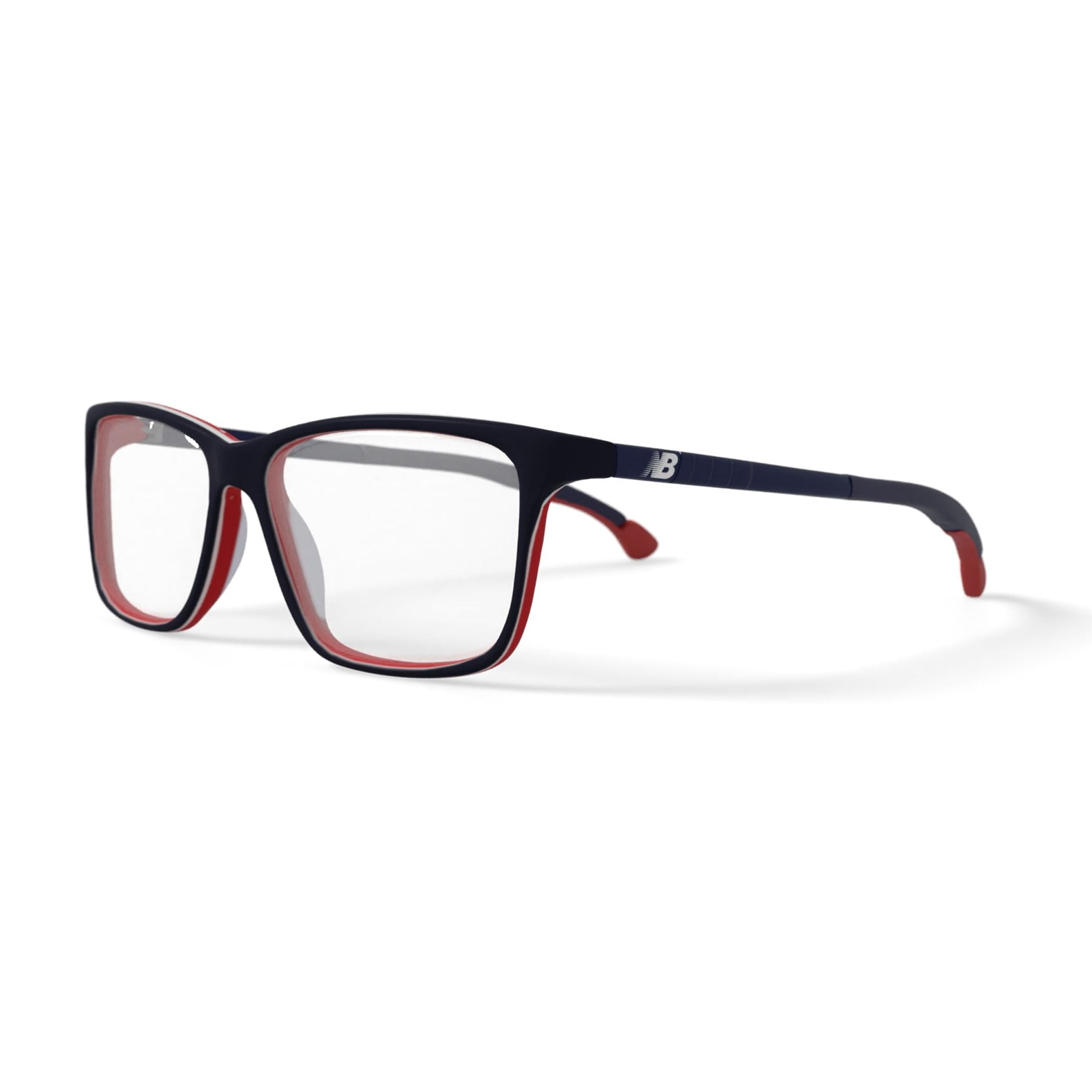 New Balance Youth NBK5066 Rectangular Prescription Eyeglasses with Case, Black/Red