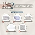 thumbnail image 2 of All Season 10-Piece Comforter Set - Reversible Marble Print Bedding with Plush Down Alternative Fill - Perfect for Year-Round Use, California King Size, Lilac/White, 2 of 6