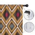thumbnail image 4 of Blackout Kids Curtains,Brown Geometric Triangle Diamond Pattern Childrens Insulated Curtains Set Of 2,Bedroom Essentials,Toddler Room Decor 42x54in(106x137cm), 4 of 5