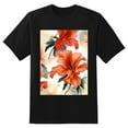 thumbnail image 2 of Plus Size Shirt for Women Black Tops for Women Oversized Short Sleeves Shirt for Women Flower2 T Shirt Crewneck Shirt for Women L, 2 of 5