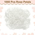 thumbnail image 3 of Uxcell 1000pcs Artificial Rose Petals Fake Silk Flower Petals for for Wedding Party Proposal Anniversary Decoration, Pure White, 3 of 7