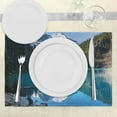 thumbnail image 3 of Ambesonne Winter Place Mats Set of 4, Snowy Frozen Mountain, Standard Size, Blue White Green, 3 of 6