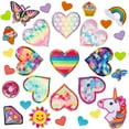 thumbnail image 1 of 30 parches para planchar con forma de corazón, coloridos parches para planchar en la rodilla para niños, parches bordados para chica de moda, apliques bordados para coser, 1 of 5