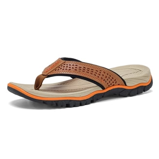 Men\'s Brown Orange Sport Flip Flops Comfort Outdoor Casual Thong Sandal Shoes Nautica Men main image 2