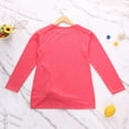 thumbnail image 6 of Kids Girls Casual Tunic Tops Knot Front Long Sleeve Blouse T-Shirt Tee, 6 of 7