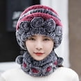 thumbnail image 4 of 1 Set Women Hat Collar Set Colorful High Elasticity Cozy Plush Thick Ear Protection Regular Fit Neck Protection Women Hat Scarf Set for Daily Wear, 4 of 10