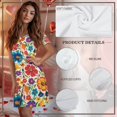 thumbnail image 5 of Yuyamidu Hippie Flower Night Shirts for Women Sleepwear Crewneck Button Short Sleeve Nightgowns Comfy Pleated Nightshirt, 5 of 6