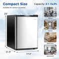 thumbnail image 3 of Costway 2.1 Cu.Ft Small Freezer Compact Freezer with Reversible Single Door Silver, 3 of 10