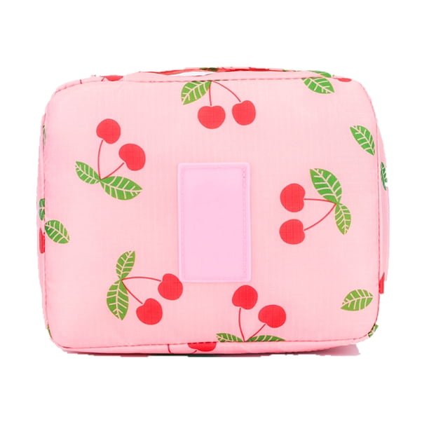 Bewildely Bolsa organizadora portátil, neceseres de gran capacidad, bolsa multifuncional, suministros, accesorios, regalos para mujeres Almacenamiento y organización del hogar cereza grande