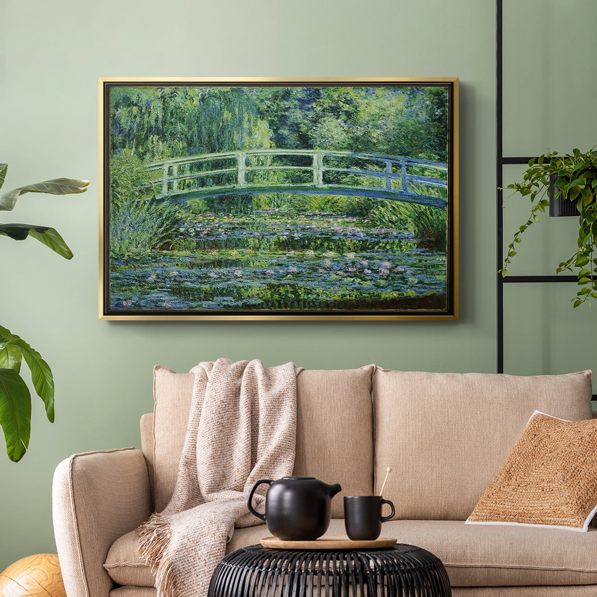 Vintage Landscape-CI By Wexford Home Framed in Gold Wood Gallery Wrapped Canvas 27 in. x 41 in.
