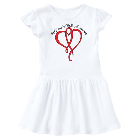 

Inktastic HIV and AIDS Awareness Red Heart Ribbon Gift Baby Girl Dress