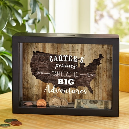 Personalized Baby Bank - Personalized Vacation Fund Wood Bank