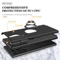 thumbnail image 4 of Dteck Case for Samsung Galaxy S22 Ultra Shockproof Magnetic Ring Holder Stand Slim Hard PC Phone Back Cover S22ultra,Black, 4 of 7