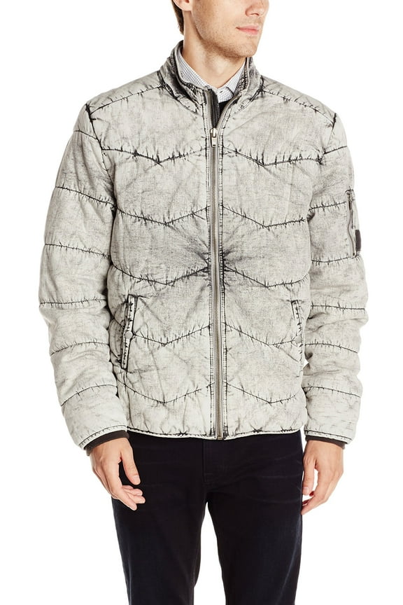 Mens Quilted Stand Collar Jacket