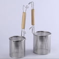 thumbnail image 3 of Stainless Steel Pasta Basket Mesh Food Noodle Strainer, Fine Mesh Skimmer, Restaurant Kitchen Cooking Tools, Set Of 2, 3 of 8