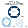 thumbnail image 3 of The Art Box Natural Jute Area Rug, 8 x 8 feet Hand Braided Round Rugs for Bedroom Kitchen Living Room, Jute Centre Table Carpet, Home Farmhouse Decor Rugs, Beige & White, 3 of 4
