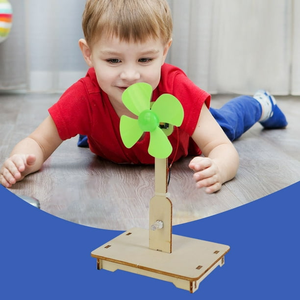 Experimento de generación de energía eólica DIY Kits ensamblados Tecnología Ciencia Trabajo hecho a mano