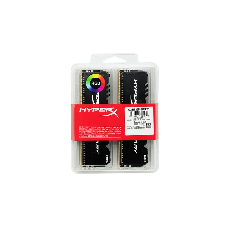 HyperX Fury 64GB 2666MHz DDR4 CL16 DIMM (Kit of 4) RGB - Walmart.com