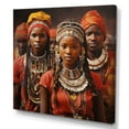 thumbnail image 2 of Designart "Vibrant Samburu Culture IV" Fashion Wall Art - Glam Red Balenciaga Entryway Wall Art Print, 2 of 6