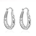 thumbnail image 7 of Hollow Flower Shaped U Shaped Earrings for Personalized European American Style Fashion Wear, 7 of 7