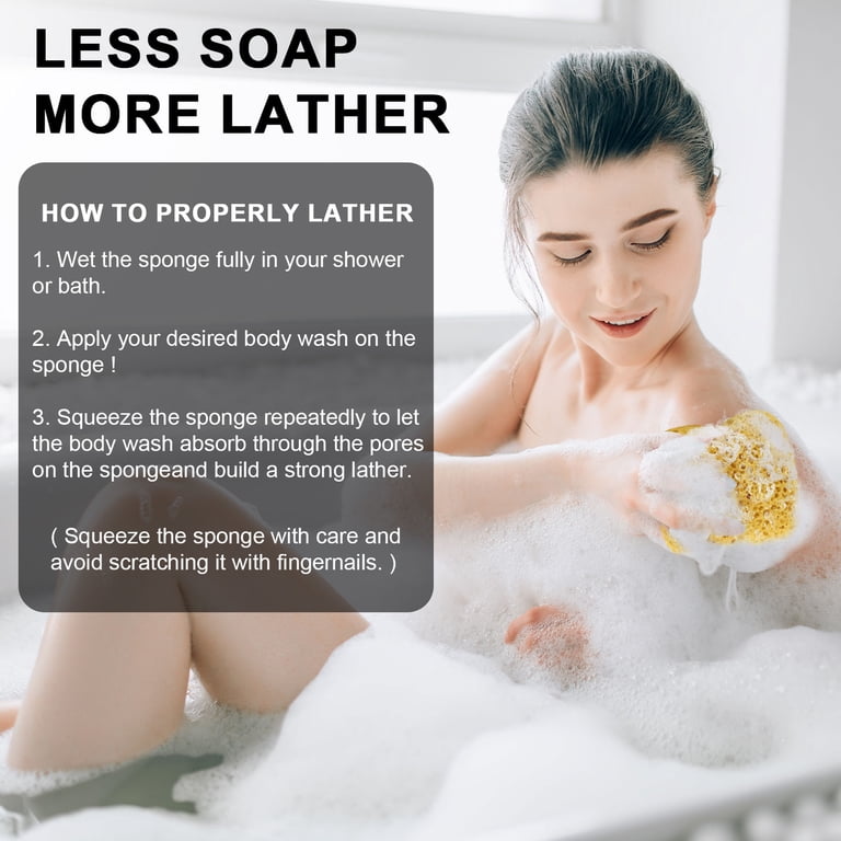 Bubbob Bath Sponge Foam Loofah, 3-Pack photo 6