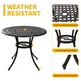 thumbnail image 4 of Withniture Round Patio Dining Table Outdoor Table 36" Bistro Table Bronze, 4 of 11