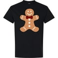 thumbnail image 3 of Inktastic Cute Gingerbread Man with Red Plaid Bowtie T-Shirt, 3 of 5