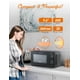 thumbnail image 4 of COMMERCIAL CHEF Microondas de 0.6 pies cúbicos con 6 niveles de potencia, microondas pequeño con mango de agarre, microondas de encimera de 700 W con temporizador de 30 minutos y controles mecánicos d, 4 of 5
