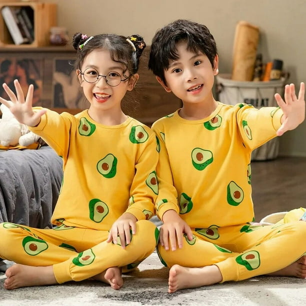 Conjunto de pijamas de invierno para ninos y ninas ropa de dormir de algodon con animales para el hogar de 4 6 8 10 y 12 anos Walmart en linea