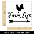 thumbnail image 2 of Farm Life Rooster Arrow Weathervane Self-Inking Rubber Stamp Ink Stamper - Brown Ink - Small 1 Inch, 2 of 7