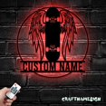 thumbnail image 2 of Craftnamesign Custom Skateboard Wings Metal Wall Art LED Light, Custom Skateboarding Name Sign, 2 of 5