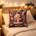 thumbnail image 4 of KFUIRDE Christmas-Printed Cushion Cover 18x18in, 3D Printed Sofa Pillow with Festive Christmas Theme, Decorative Cushion Case for Couch Living Room, Xmas Holiday Home Decor D, 4 of 5