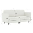 thumbnail image 3 of Henrietta Solid Wood Loveseat with Breathable Fabric, Pocket Springs, and Side Storage, Beige, 3 of 6