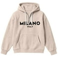 thumbnail image 3 of MHFRRA Sudadera con Capucha y Forro para Exteriores, Suave, Cómoda, Informal, de Manga Larga, Ligera, Cálida, para Invierno y Otoño Beige, 3 of 3