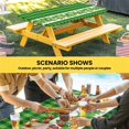 thumbnail image 6 of St. Patrick's Day Table Cloths for 4 Foot Rectangle Tables, Lucky Shamrock Grasses Green Plaid Patio Waterproof Elastic Fitted Tablecloths, Washable Rectangular Table Cover for Camping, 6 of 8