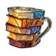 thumbnail image 5 of Taza con forma de libro apilado pintado, taza de café, decoración de mesa, versátil, ligera, novedosa, 9 x 9 x 12 cm, para ratones de , 260, 5 of 8