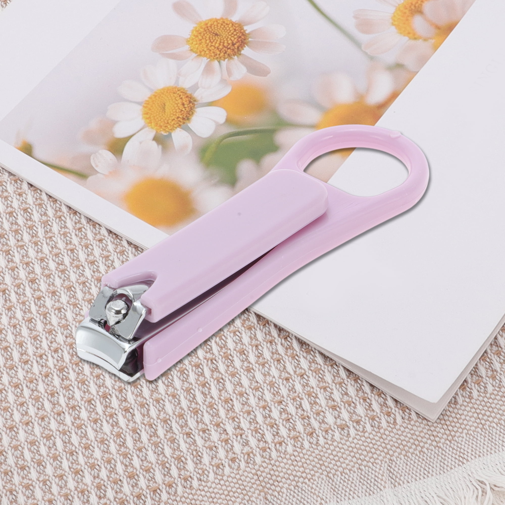 Unique Bargains Ergonomic Design Hangable Nail Clipper for Women and Men Purple