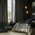 thumbnail image 2 of Half Price Drapes Signature Gunmetal Grey Grommet Velvet Blackout Curtains (1 Panel), 50WX 120L, 2 of 11