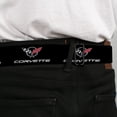 thumbnail image 4 of GM General Motors Belt, Seatbelt Buckle Belt, Corvette C5 Logo Black Gray White Red Repeat, 30 to 44 Inches, 4 of 9
