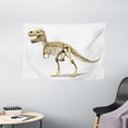 thumbnail image 1 of Dinosaur Tapestry, Primeval Wildlife Concept Fossil Animal Skeleton Paleontology Predator Creature, Wall Hanging for Bedroom Living Room Dorm Decor, 60W X 40L Inches, Ivory White, by Ambesonne, 1 of 2