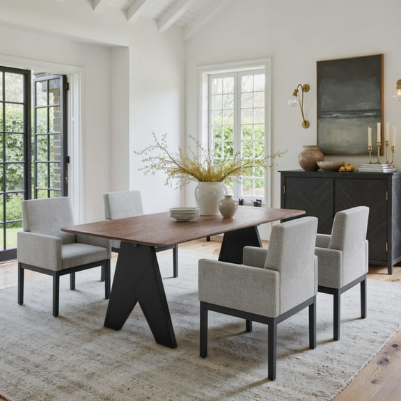 Lisse Rectangular Dining Table Espresso Dining Table, Modern Style, Rubberwood rectangular shape tabletop, Rubberwood, Indoor Dining