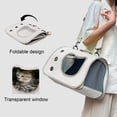 thumbnail image 4 of Cat Carrier Pet Backpack, Portable Foldable Airline-approved Handheld Shoulder Bag with Transparent Window and Water-resistant Oxford Cloth for Outdoor Travel, Topliu, 4 of 9